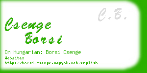 csenge borsi business card